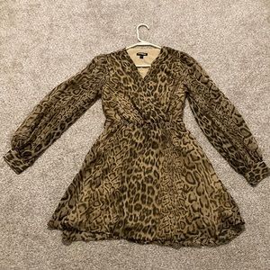 Express leopard print dress